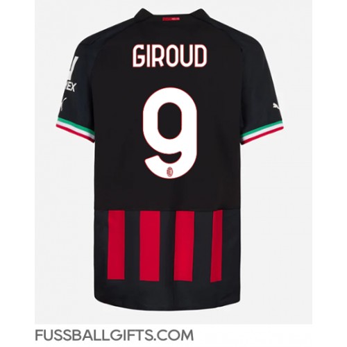 AC Milan Olivier Giroud #9 Fußballbekleidung Heimtrikot 2022-23 Kurzarm